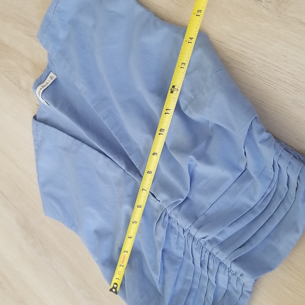 Abercrombie & Fitch Sky Blue Ruched Blouse - Picture 5 of 6